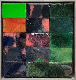 Mosaik von Fahar Al Salih, Objekt ist rechteckig, Mosaik, buntfarbig, Kunst mieten, Kunst kaufen