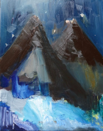Ölmalerei von Fahar, rechteckig, blaue und kühle Farben, Bild ist rechteckig, Kunst mieten, Kunst kaufen