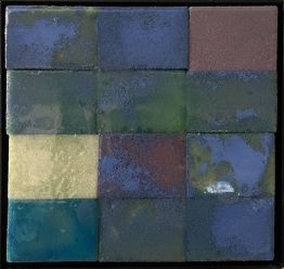 Mosaik von Fahar Al Salih, rechteckig, Kunst kaufen, Kunst mieten, dunkle Farben
