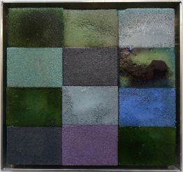 Mosaik von Fahar Al Salih, quadratisch, Objekt, Kunst kaufen, Kunst mieten